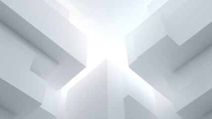 Fototapeta premium elegant intersection of clean geometric lines against stark white backdrop simplicity emphasized by minimalistic composition