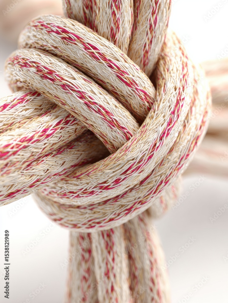 Poster tangled yarn resembling a nerve knot symbolizes complex emotions and thoughts in a modern art interp