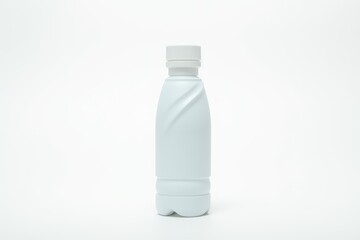 Small water plastic bottle isolated on white background