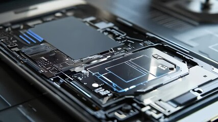 Smartphone Internal Precision Structure Display - Powered by Adobe