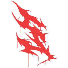 Necro Neotribal Red Tattoo Element Desiign