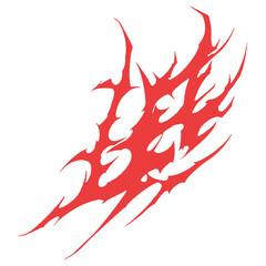 Necro Neotribal Red Tattoo Element Desiign
