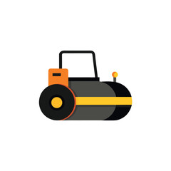 Obraz premium Asphalt Roller Vector Illustration Representing Roadwork and Heavy Construction