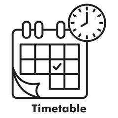 Timetable Outline Icon