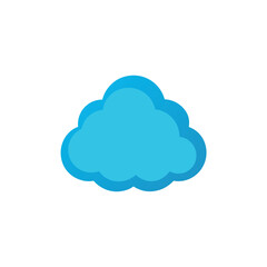 Obraz premium Cloud Shape Vector Illustration on White Background for Sky and Nature Design Projects