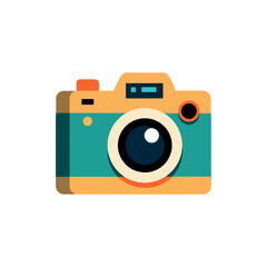 Digital camera vector illustration representing photography and camera device concept