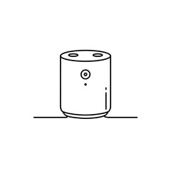 Modern air humidifier in minimalist style on a flat surface  