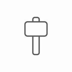 mallet tool icon sign vector