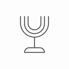 menorah judaism icon sign vector