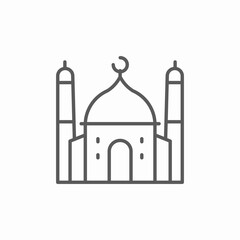 mosque islam icon sign vector
