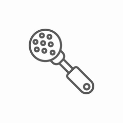 skimmer utensils icon sign vector