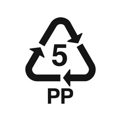 Plastic resin code vector