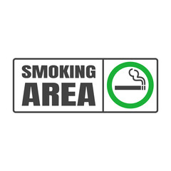 Smoking area sign