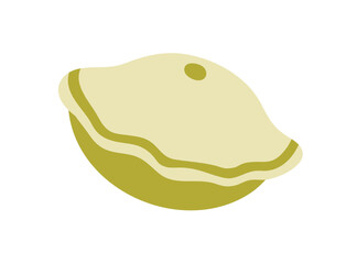 Patisson, squash vegetable icon. Fresh natural healthy food, farm gourd. Organic vitamin ingredient. Summer eating, harvest, agriculture crop. Flat vector illustration isolated on white background