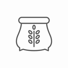 wheat flour bag icon sign vector