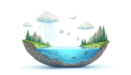  illustration water cycle diagram 