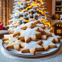 Festive Christmas Star Cookies, Holiday Baking Treat