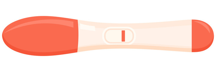 Vector image of a pregnancy test. The long-awaited baby. Test for the presence of hCG in the body. Element for your design.