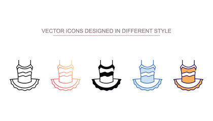 Ballet outfit icon design with white background stock illustration