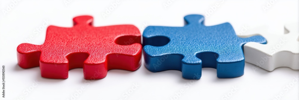 Leinwandbilder collaborating puzzle pieces represent teamwork and unity in creative problem-solving