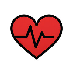 Simple Heartbeat Icon Design for Wellness and Health Themes