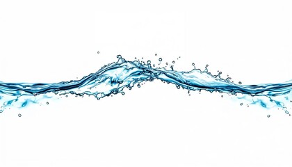 Dynamic Water Wave: A pristine wave of water undulates, showcasing the power and fluidity of the element in a mesmerizing display of nature's art.