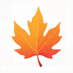 Obraz premium Curled autumn leaf illustration on white background, seasonal beauty