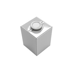 Fototapeta premium A 3D illustration of an empty, blank cardboard ballot box with the flag of France, isolated on a white background