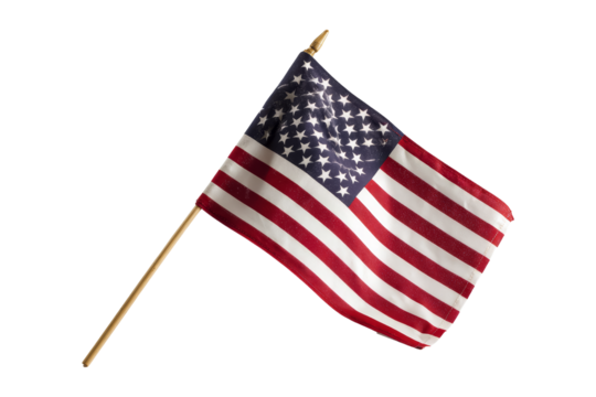 Close-up of waving american flag