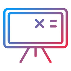 Blackboard line icon style
