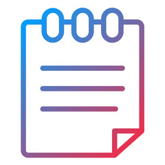Obraz premium Notepad line icon style