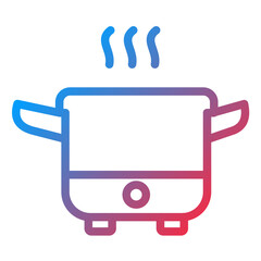 Fryer line icon style