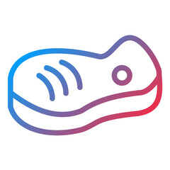 Steak line icon style