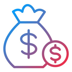 Debt line icon style