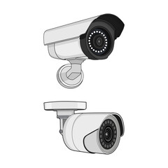 cctv vector image and illustrator