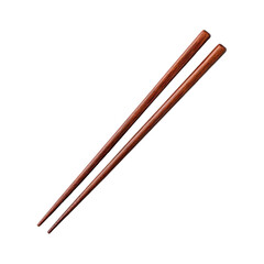 Elegant Wooden Chopsticks on a White Background for Asian Cuisine and Dining Experiences Transparent background or png
