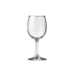 Elegant Clear Wine Glass on Transparent Background for High-Quality Beverage Presentation and Photography Transparent background or png