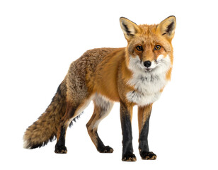 Fototapeta premium A majestic fox standing confidently.