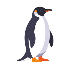 Obraz premium Cute Cartoon Penguin Standing Illustration