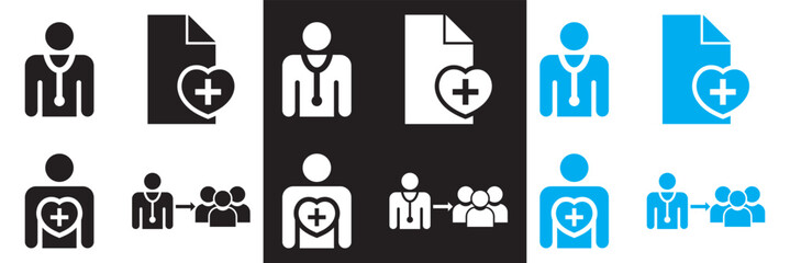 Public health icon. Vector for websites, mobile interfaces, presentations, banner, visual branding etc. Vector illustration. isolated on white and black background. EPS 10