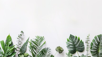 White Background Herbaceous and Floral Plants – a fresh and natural visual. The white background highlights the delicate details of herbaceous and floral plants, creating a clean and elegant botanical
