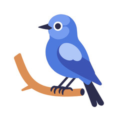 Obraz premium Bluebird On Branch Illustration