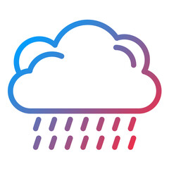 Hail Line Icon Style