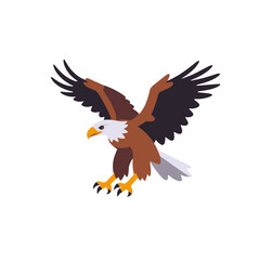 Obraz premium Eagle Flying Majestic Bird of Prey Wildlife Icon Illustration