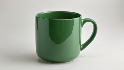 A big green mug isolated on white background