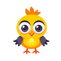 Obraz premium Cute Yellow Chick Cartoon Mascot Design Illustration