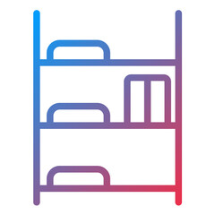 Shelves Line Icon Style