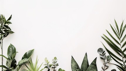White Background Herbaceous and Floral Plants – a fresh and natural visual. The white background highlights the delicate details of herbaceous and floral plants, creating a clean and elegant botanical