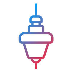 Hang Lamp Line Icon Style