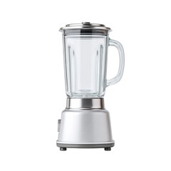 Modern Kitchen Appliance with Glass Jar and Stainless Steel Base Ideal for Smoothies and Food Preparation Transparent background or png
